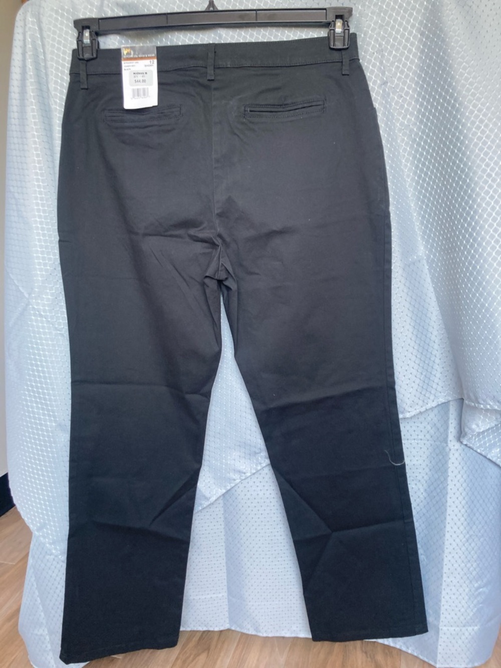 Lee midrise relaxed fit straight leg pant black effortless wash & wear 12 short - Picture 8 of 17